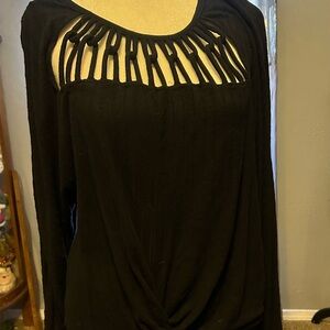 Daytrip Black Cutout Blouse